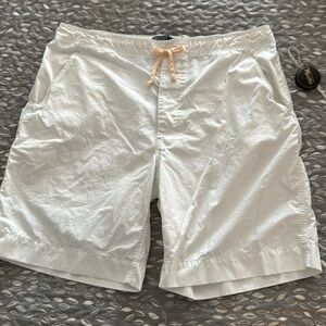 POLO RALPH LAUREN men’s white button-fly shorts, size 38